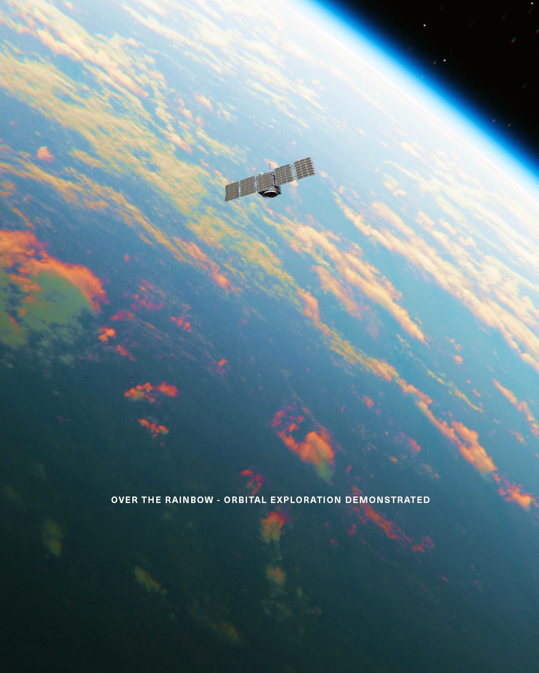 Esper's Over The Rainbow satellite imaging Earth from orbit.